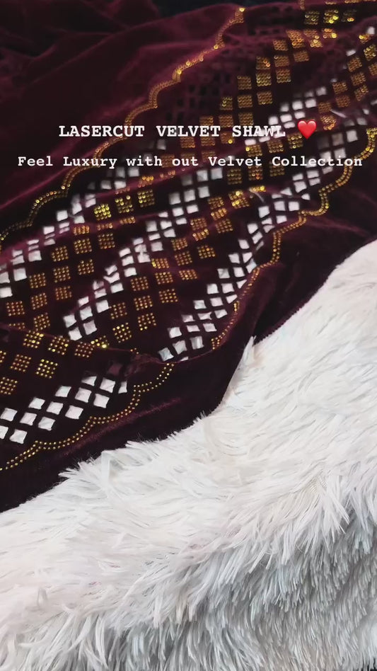 Women breeze velvet shawl